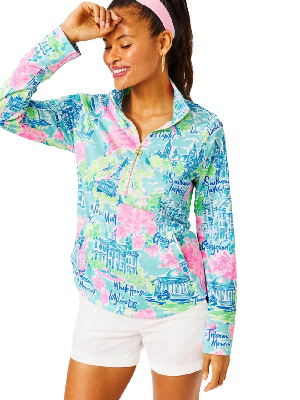 Lilly Pulitzer Pullover / “Lilly Loves DC“ Limited Edition Print - SOLD OUT RARE